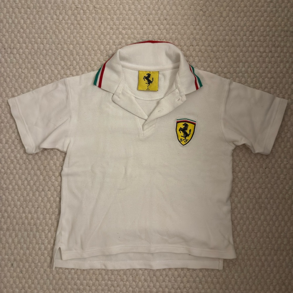Ferrari Kids Polo with Red and Green Accents